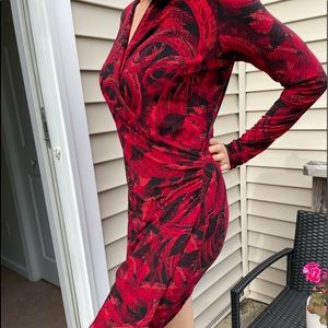 Norma Kamali Stretchy jersey Fake Wrap dress New